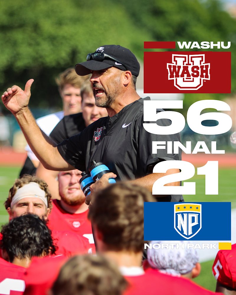 washufootball's tweet photo. Back to back road wins for the Bears as they defeat North Park 56-21!! https://t.co/gnLIYmf3RB