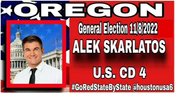 KrissyB007's tweet photo. Oregonians:
💥VOTE for ALEK SKARLATOS on NOV. 8th! 🇺🇸 💥
#GoREDStateByState 🇺🇸
More Info: https://t.co/kBGQu69CQU
RETWEET to spread the word‼️
#OR04 @alekskarlatos 🇺🇲 #TurnOregonRed
#ALEK2022 #AlekSkarlatos #AlekForORCongress https://t.co/Y4uIEw21xs