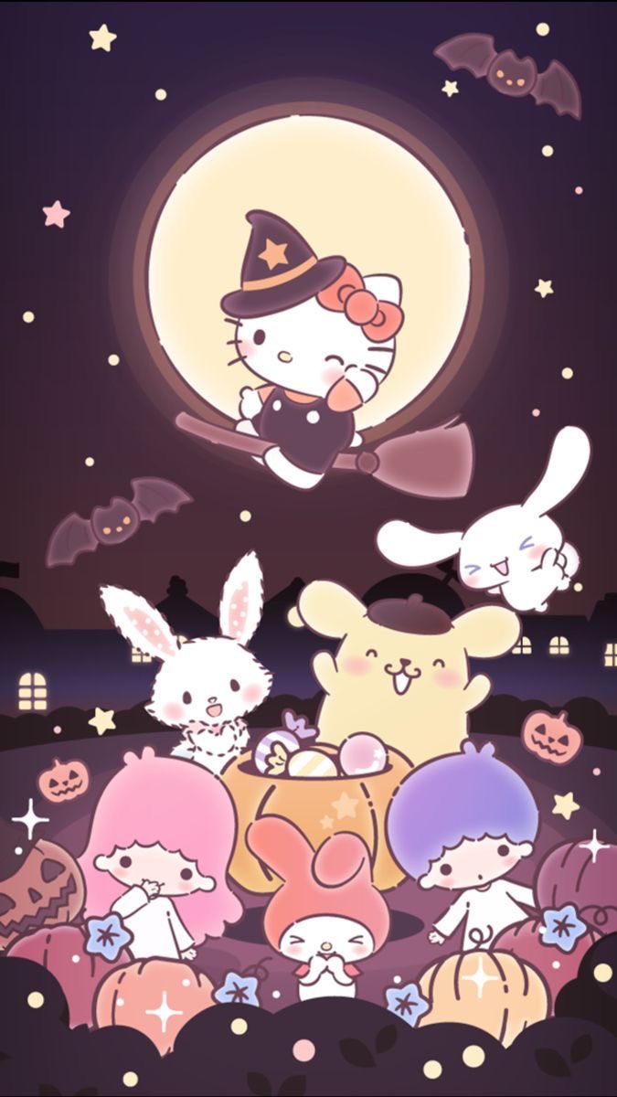 Download Halloween Pumpkin And Hello Kitty PFP Wallpaper  Wallpaperscom