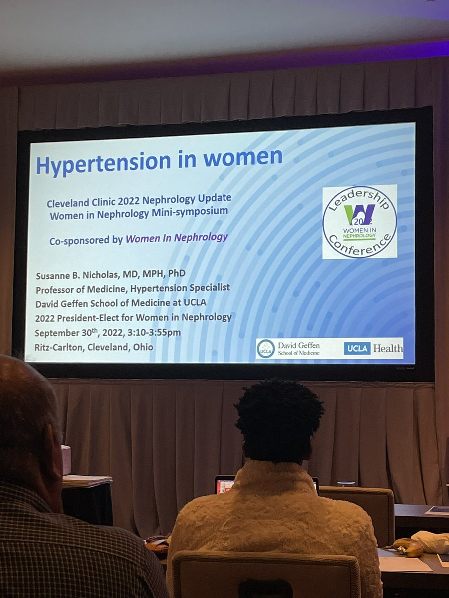 @womeninnephro President-Elect Dr @NicholasSusanne giving a state of the art lecture on #Hypertension in Women at @ClevelandClinic #NephUpdate 2022 🏆