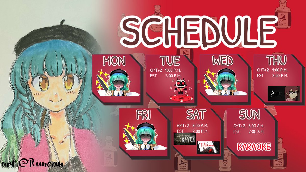 MagicRayumi's tweet photo. 🌸Schedule 03-09 October🌸
🍵#rayumi_art🍵
🍵#rayumi_live🍵
🍵#rayumi_magic🍵
#schedule #VtuberUprising #CultOfTheLamb #Ann #MyFriendIsARaven #TheLittleRedLie #Karaoke #Spooktober https://t.co/XKeWgnE7II