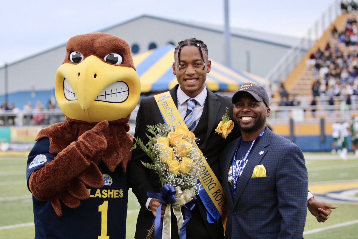 KentStTrackXC's tweet photo. Congratulations to our own Quintin Cooks on being named #KentHC Royalty!

#GoFlashes https://t.co/MLj1O6grOQ