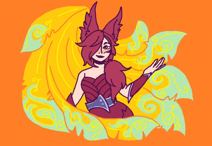 I wanted to do a lil doodle for #Xayahtober2022 - Feathers#xayah #rakan #artoflegends 