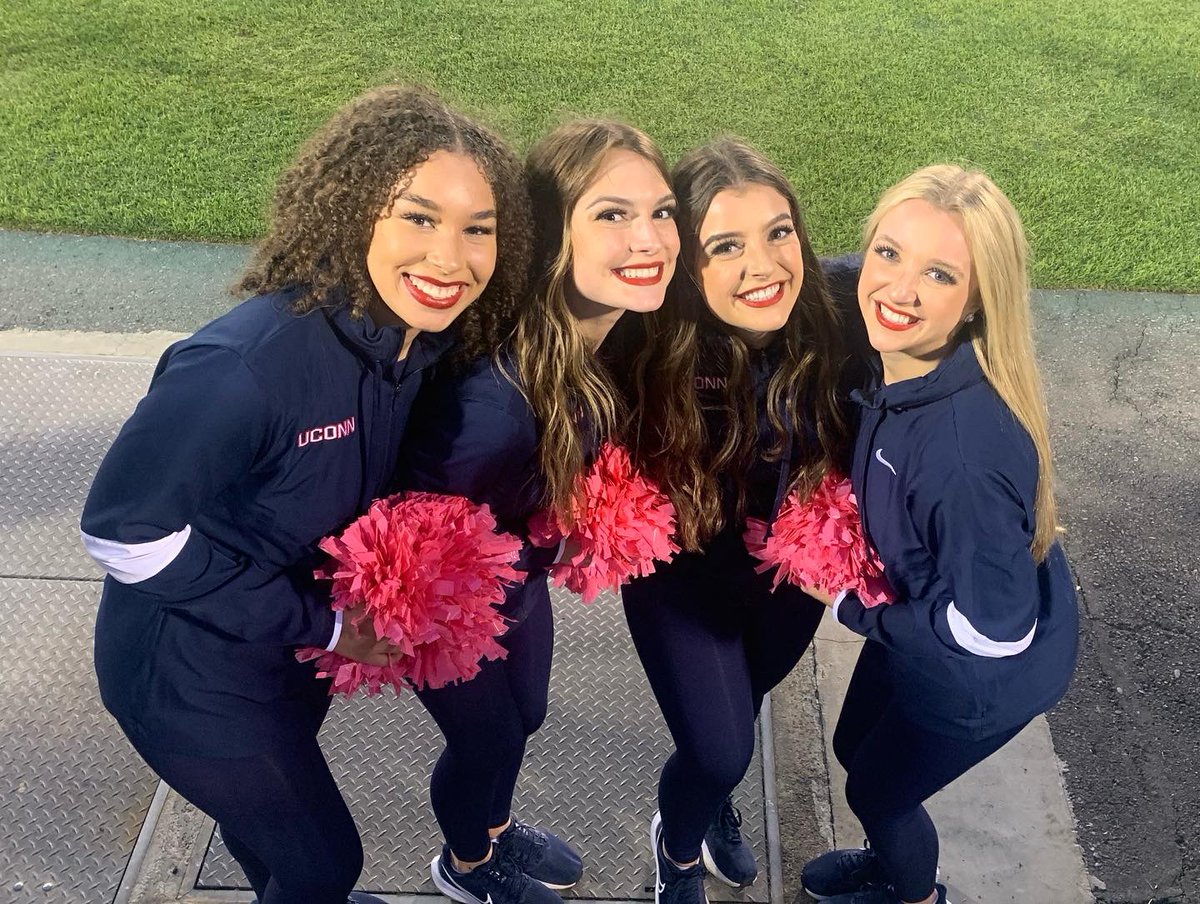 BCentralStage's tweet photo. So much BC pride at the @UConnFootball game today! 4 BCHS alums on the @uconndance team, 4 in the @UConnBand and, 1 on the field, #22, @VRosa_ ! Ramily for life! @BCHSprincipal @BCHSBands @BristolCTSchool https://t.co/3NboVPeiYz