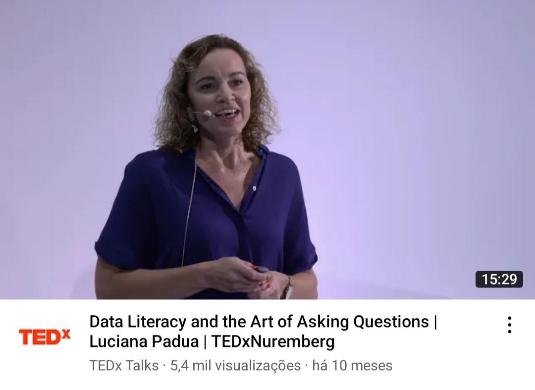 _flai_'s tweet photo. 4) Luciana Padua - Alfabetização de Dados, a arte de fazer perguntas. https://t.co/f93AiXmjCc