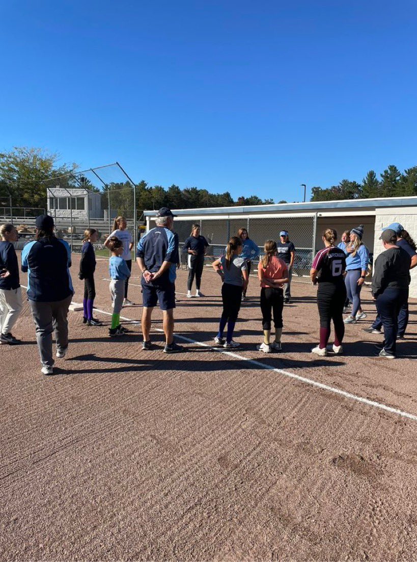 Northwoodsball's tweet photo. Great turnout at the camp today! So many talented and hardworking players. Thank you for for spending the day with NU softball 💙🥎 https://t.co/5yzZLLI5fo