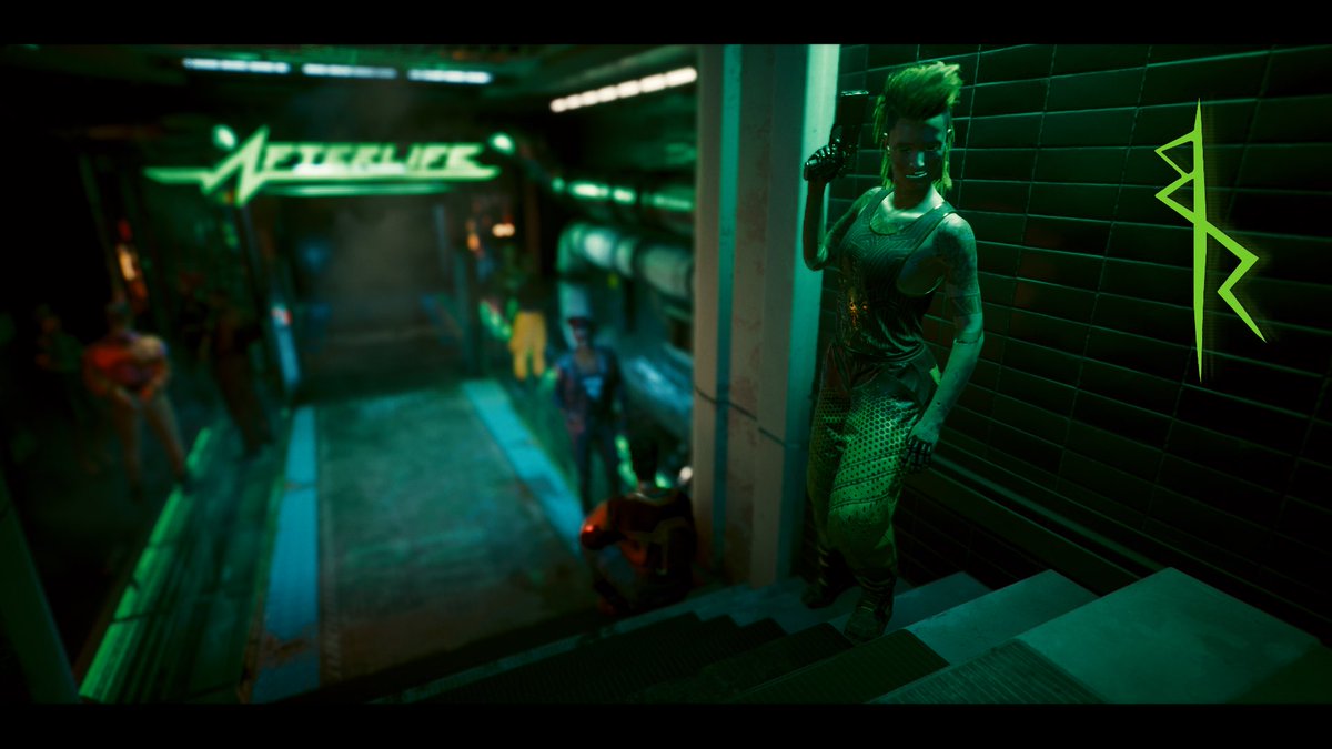 AndyBeersDev's tweet photo. @CyberpunkGame Dino, jobs done. Waiting for the next gig at the Afterlife. https://t.co/sNChFkeADL