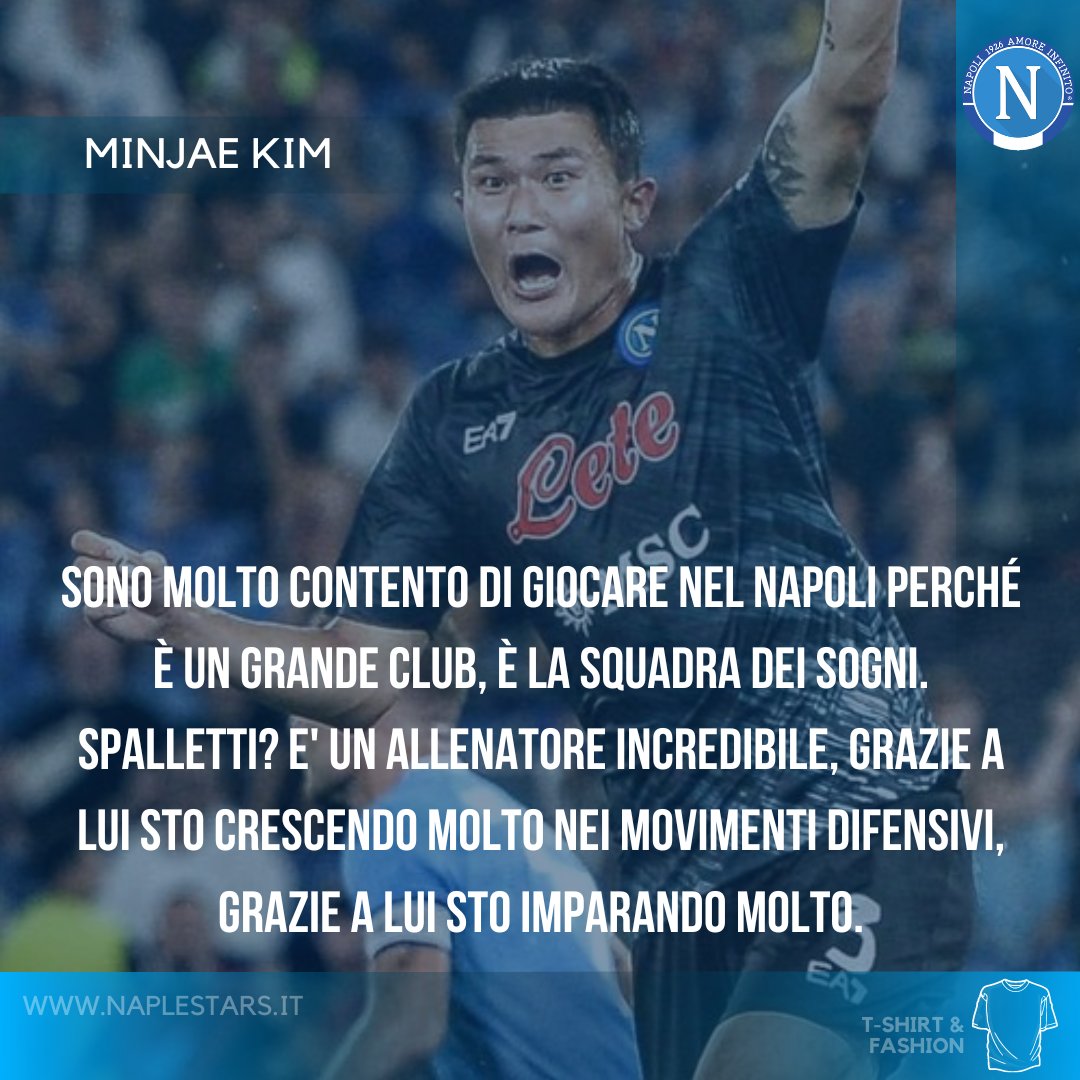 SarracinoAbusiv's tweet photo. ✅ "Sono molto contento di giocare nel #Napoli perché è un grande club, è la squadra dei sogni. 
#Spalletti? E' un allenatore incredibile, grazie a lui sto crescendo molto nei movimenti difensivi, grazie a lui sto imparando molto." 🇰🇷 #MINJAEKIM
🟦 #Napoli1926AmoreInfinito | https://t.co/UGLP3dkzSE