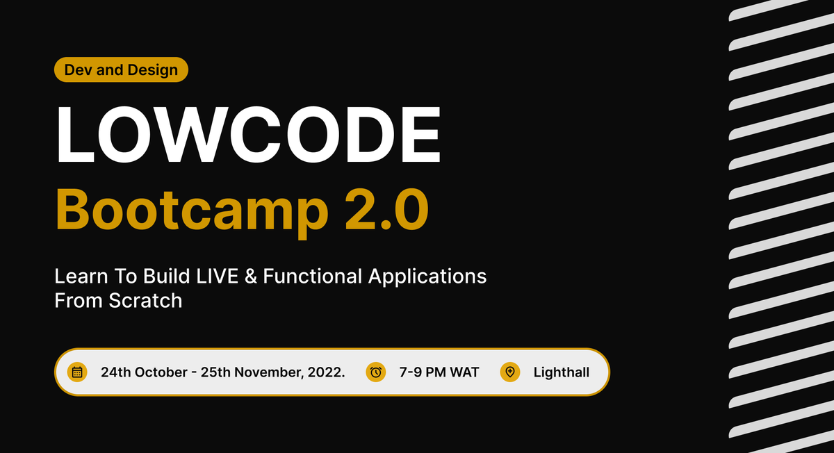 Joe_brendan_'s tweet image. Hey guys,

Join our Upcoming Low Code Bootcamp to learn how to build Apps from scratch using a visual programming language called Bubble

Become a Bubble Developer.
We&apos;re starting on the 24th of October 2022

See Details here &amp;amp; Sign up : bit.ly/3BnLV7j