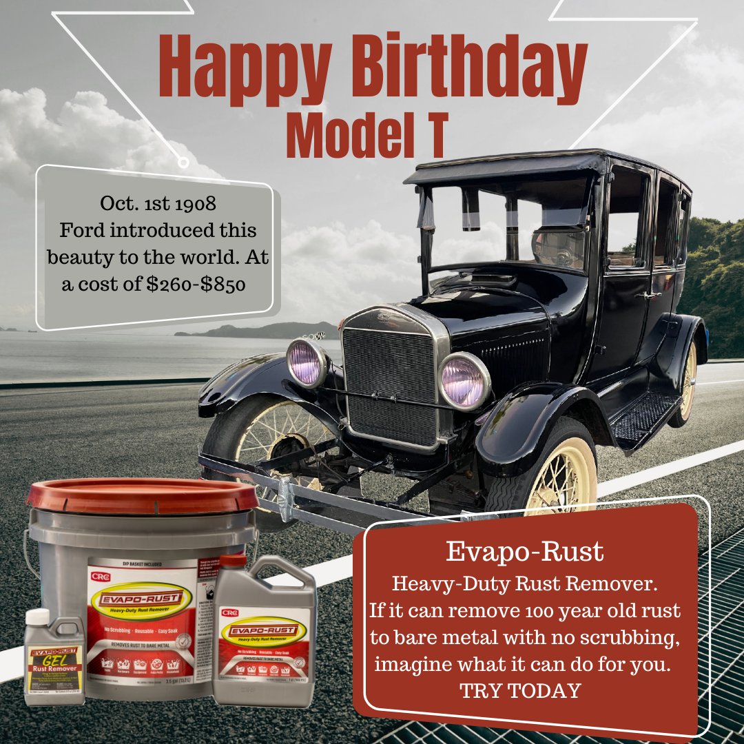 CRCAuto's tweet image. #CRCINC #CRCAuto #FordModelT #AutomotiveMaintance #VintageAuto #VintageCar #Rust #Anniversary