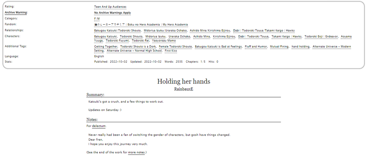 RainbauxE's tweet image. I hope everyone is ready for the spooky month! 
Starting it off with a gift for a fren ✨ #bktd #tbbk
   (Not a spooky fic, that's coming soon.) Teehee
archiveofourown.org/works/42073890…