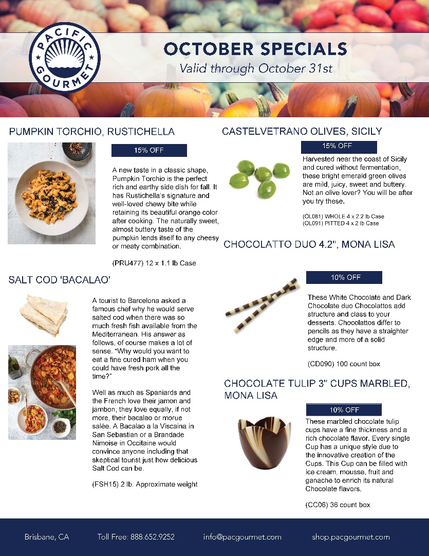 Check out our October specials for up to 15% of savings!