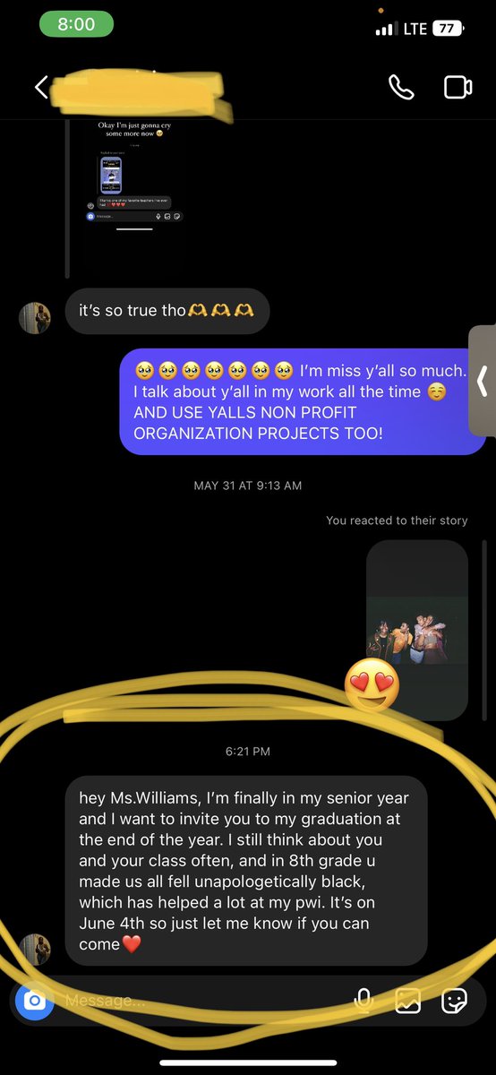 RedMoonMarauder's tweet photo. And this is the reason why I do what I do.
This is why I have made this my profession.
This is why I will always gear my research and anything I do within education towards affirming my students of color. ❤️✨
#TeachingWhileBlack https://t.co/Mwh8gfDvRj