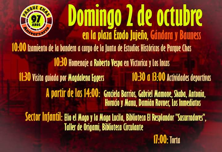 JuntaCentralBA's tweet photo. Aniversario de Parque Chas.⬇️⬇️⬇️⬇️ https://t.co/ZgUyyijXh8