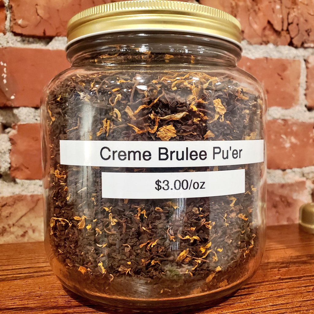 ChaiCupboard's tweet photo. New tea blends!

 • Creme Brulee Pu'er
 • Golden Apple Spice
 • Elderberry Black
 • Icewine https://t.co/HQgVFWPmHO