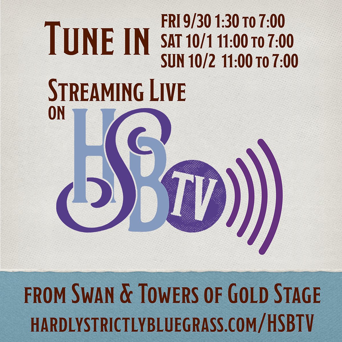 HSBFest's tweet photo. Coming up at 5:55, streaming live on HSBTV from the Swan Stage: the evening's finale, Jerry Harrison &amp; Adrian Belew - Remain in Light! https://t.co/g1QE76cf1O