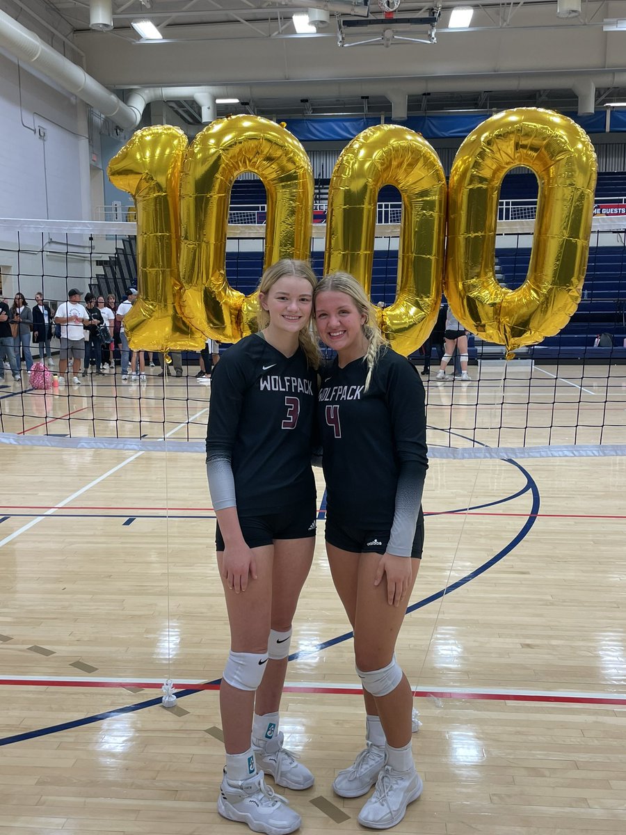 volleyballwc's tweet photo. Double Trouble!  Stella Winterfeld and Abby VerBurg reach 1000 kills in the same week!! #IGHSAU https://t.co/2QdJO4j9jh