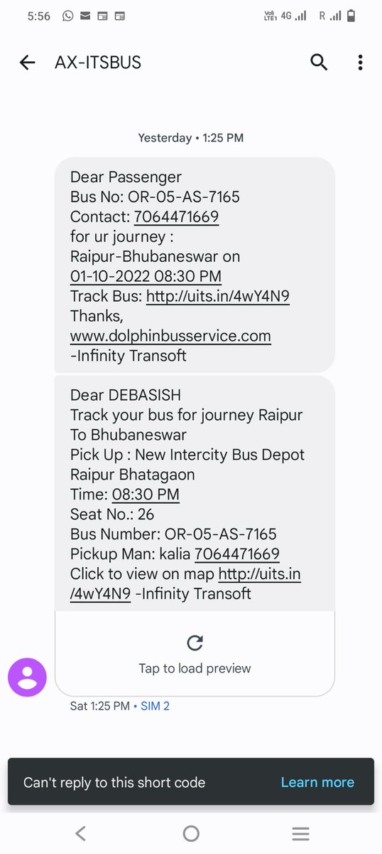 DebasishCSE's tweet photo. @AdmnNayagarh @spnayagarh Plz note An Low impact Road accident occurred at Banigochha with DOLPHIN BUS OR-05-AS-7165 at 4:48AM. Kindly take quick and necessary action for safe arrangement of passangers https://t.co/GXs2SN9MuO