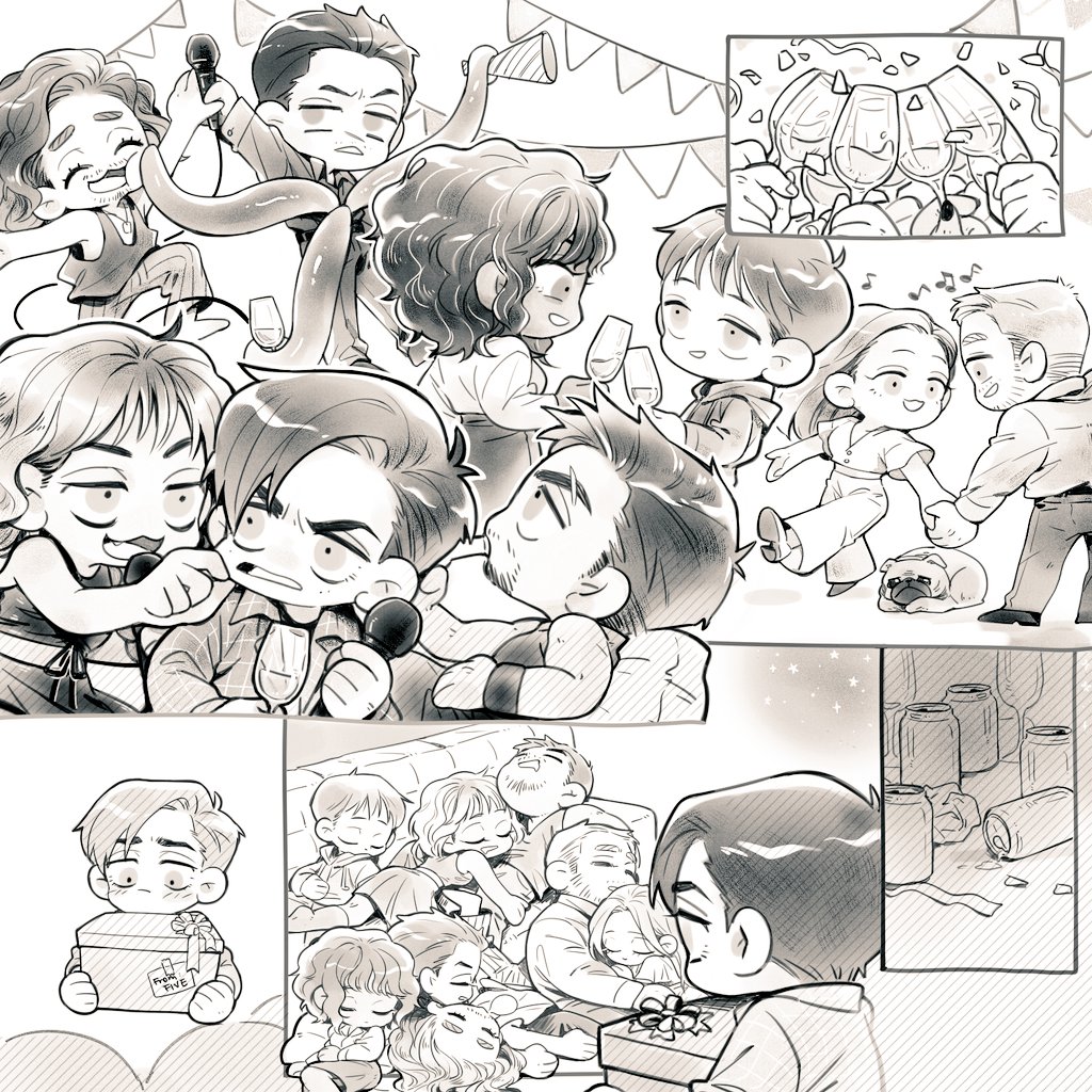 xiaoxiaomee's tweet photo. Happy Birthday to the Hargreeves 🎉🎉🎉

... with Five's Retirement Life 

I'm ending this here with a little gift reveal extra ↓ https://t.co/GBcsYksjRW