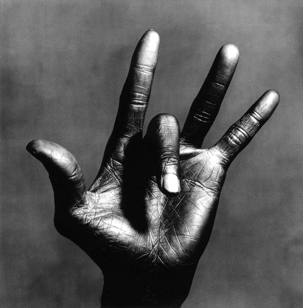 dark_shark's tweet photo. Miles Davis' left hand, New York City, July 1, 1986 by Irving Penn https://t.co/dWPTbP9FWD