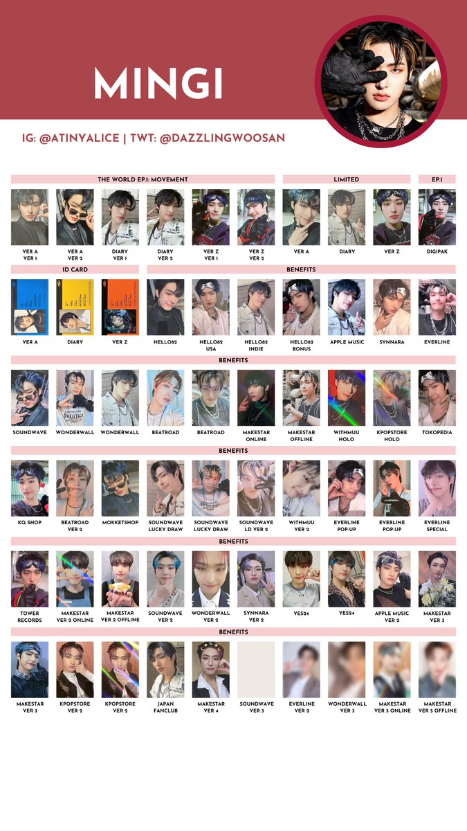 ATEEZ [THE WORLD EP.1 : MOVEMENT] — photocard template / wishlist