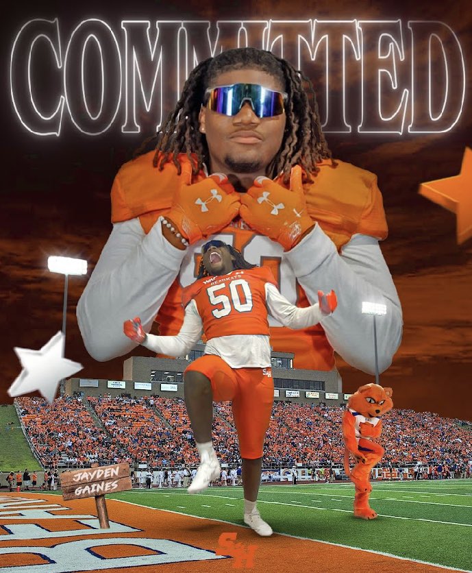 jaydengaines94's tweet photo. Let’s ride #100% COMMITTED🟠⚪️ @CoachMikeOG @BearkatsFB @jbmorriscoach @KatFBRecruiting https://t.co/tS0UbTZMof