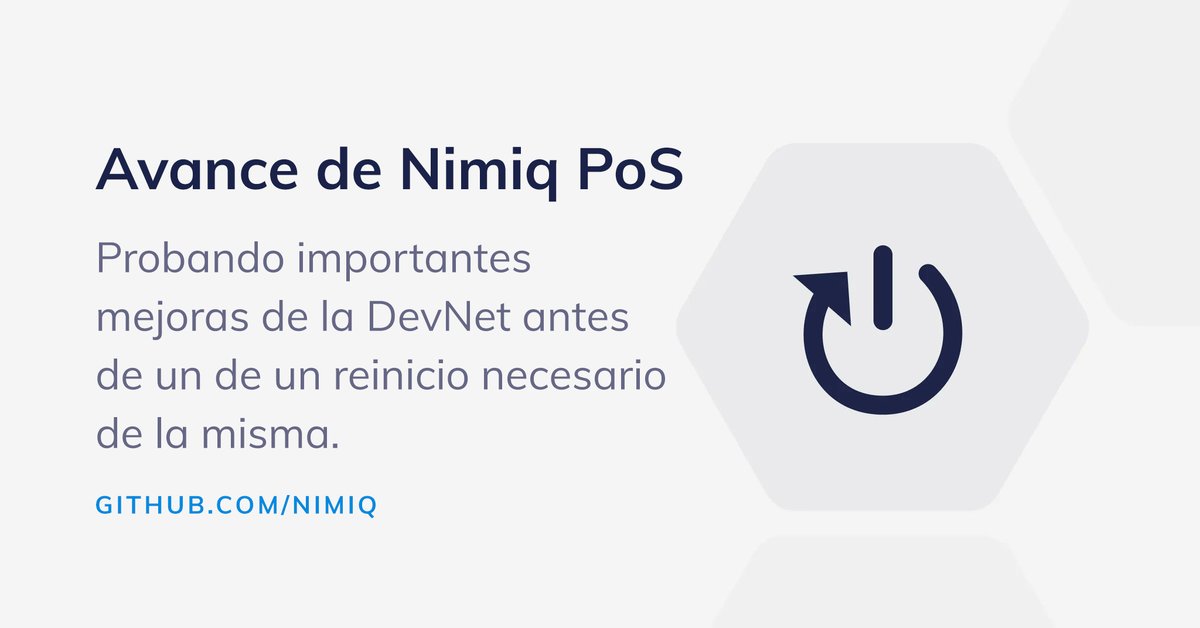 Se están probando importantes mejoras en la DevNet antes de que se produzca un reinicio de la misma. Avisaremos antes del reinicio. Todo forma parte del proceso. ¡Manténgase en sintonía! #criptoparahumanos #PoS #PruebaDeParticipación