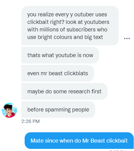 IOlddays's tweet photo. How patheic can a youtube channel be can a person actually be #cleanupyoutube
@DJCookYT https://t.co/kKDy08IPnY
