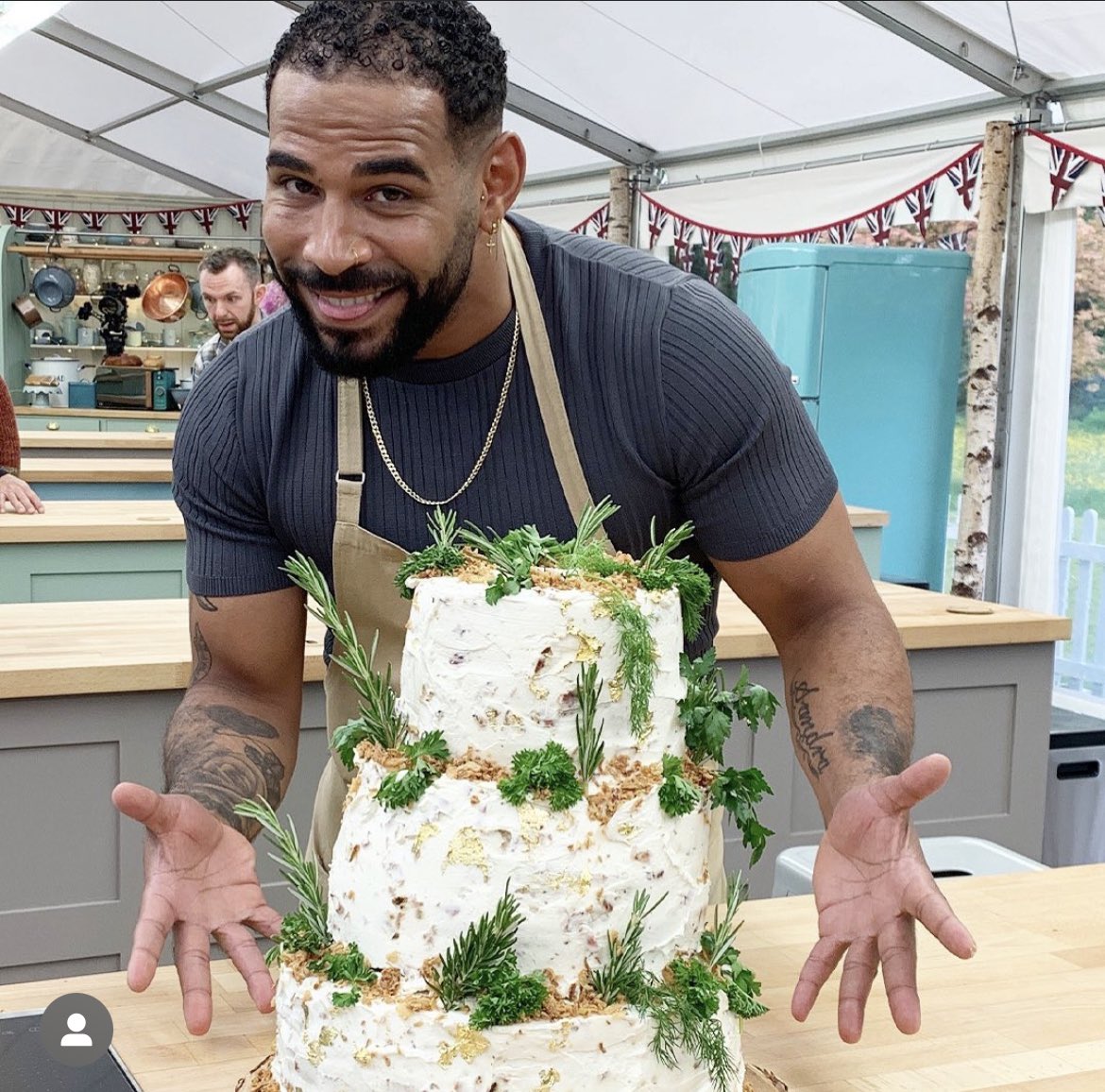 CollMeMaybe93's tweet photo. Look at that beef cake 😍 

… I’m talking about the Smörgåstårta 
#GreatBritishBakeOff @_yarnes https://t.co/i4zivSzaMZ