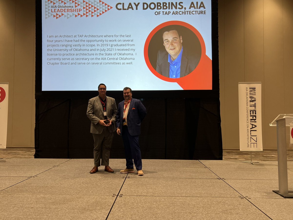 Congratulations Clay Dobbins, AIA of <a href="/TAP_okc/">TAP</a> ! #LeadershipAIA #graduate