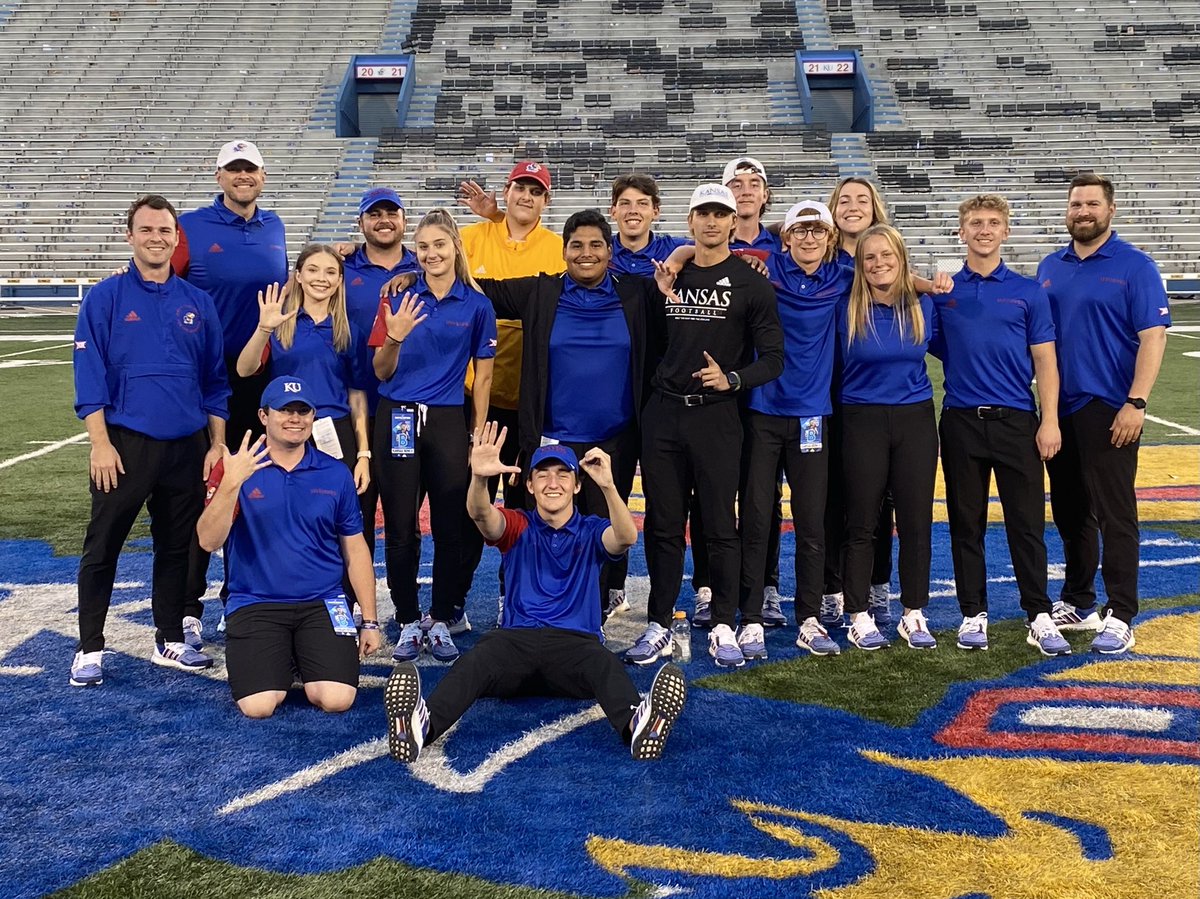 KU Equipment (@jayhawkeq) on Twitter photo Sometimes you just have to stop, celebrate a bit, soak it in, & be grateful.  Doing their part behind the scenes of this 5-0 startā¦proud of this group. #kufootball #safetyserviceswag #thankyoustudentmanagers  #EQLife #EQFamily Sometimes you just have to stop, celebrate a bit, soak it in, & be grateful.  Doing their part behind the scenes of this 5-0 startā¦proud of this group. #kufootball #safetyserviceswag #thankyoustudentmanagers  #EQLife #EQFamily