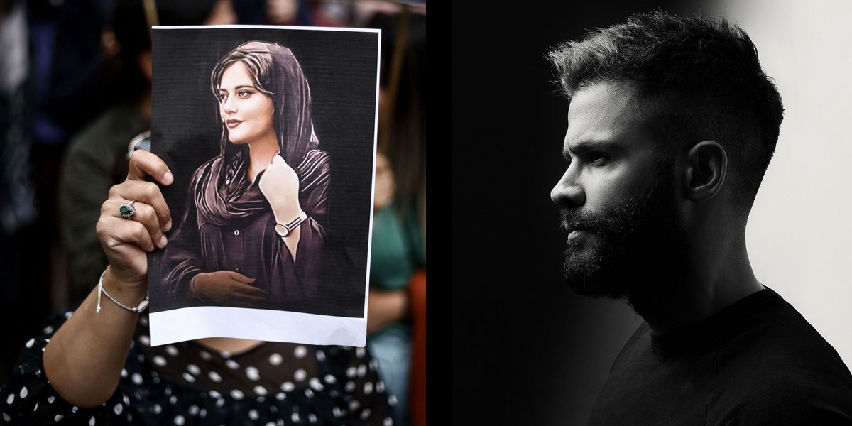 My friend and fellow singer @sirvankhosravi has been arrested in Iran for supporting the women's rights movement against the murder of Mahsa Amini and the rule that women are not free to wear a hijab how they wish. #freesirvankhosravi #mahsaamini