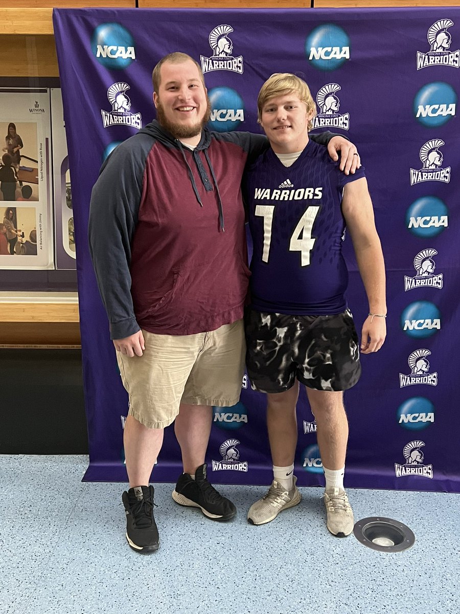 I had a blast <a href="/WinonaStateFB_/">Winona State Football</a>  game today! Thank you <a href="/TrevorOlson62/">Trevor Olson</a> and <a href="/Coach_Bergy/">Brian Bergstrom</a> for the great experience!