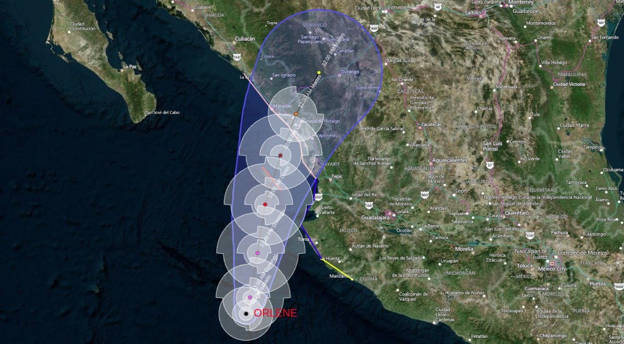 TEPIC, NAYARIT 🦠 on Twitter "⚠️Ahora Orlene 🌀 se intensifica a