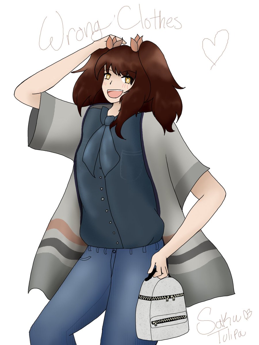Saku_Tulipa's tweet photo. Welp I was going to share a video of me making this but forgot to hit record and didn't realize till I was finished ^^"""
Anyways here's from Clutch's Idea of #WrongClothes https://t.co/FqyF4uUJkU