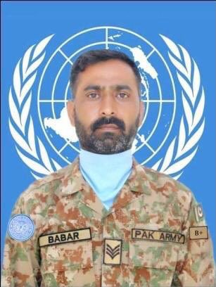 Zhchaudhri's tweet photo. Our thoughts & prayers r with family of 🇵🇰 peacekeeper Babar Siddique who embraced martyrdom in line of duty on UN Peace Keeping Mission in Congo. Our Peacekeepers have always distinguished themselves in rendering supreme sacrifices for int’l peace & security @OfficialDGISPR https://t.co/VyCSM5niit