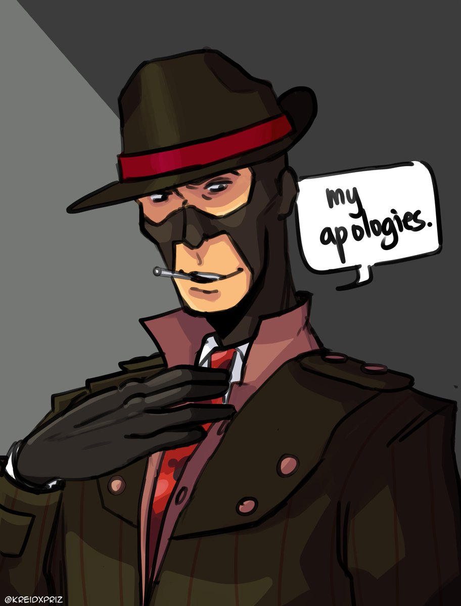 kreidxpriz's tweet image. randombullshitober: day 1
he has always been my favourite freak, thank you Wheel-Sama. 

#gentlespy #freakfortress2 #ff2 #tf2 #teamfortress2 #spy