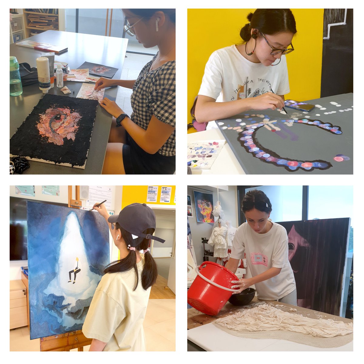 CasesNicola's tweet photo. Great turnout for our Saturday Session in the art department this weekend – studios full of GCSE and IB students generating a fantastic studio atmosphere!  

#designmakecreate #dcsg #dcsgart #dulwichdifference #gcseart #ibvisualart #artdepartment 
#moreartnotless https://t.co/RcgHpm3Tso