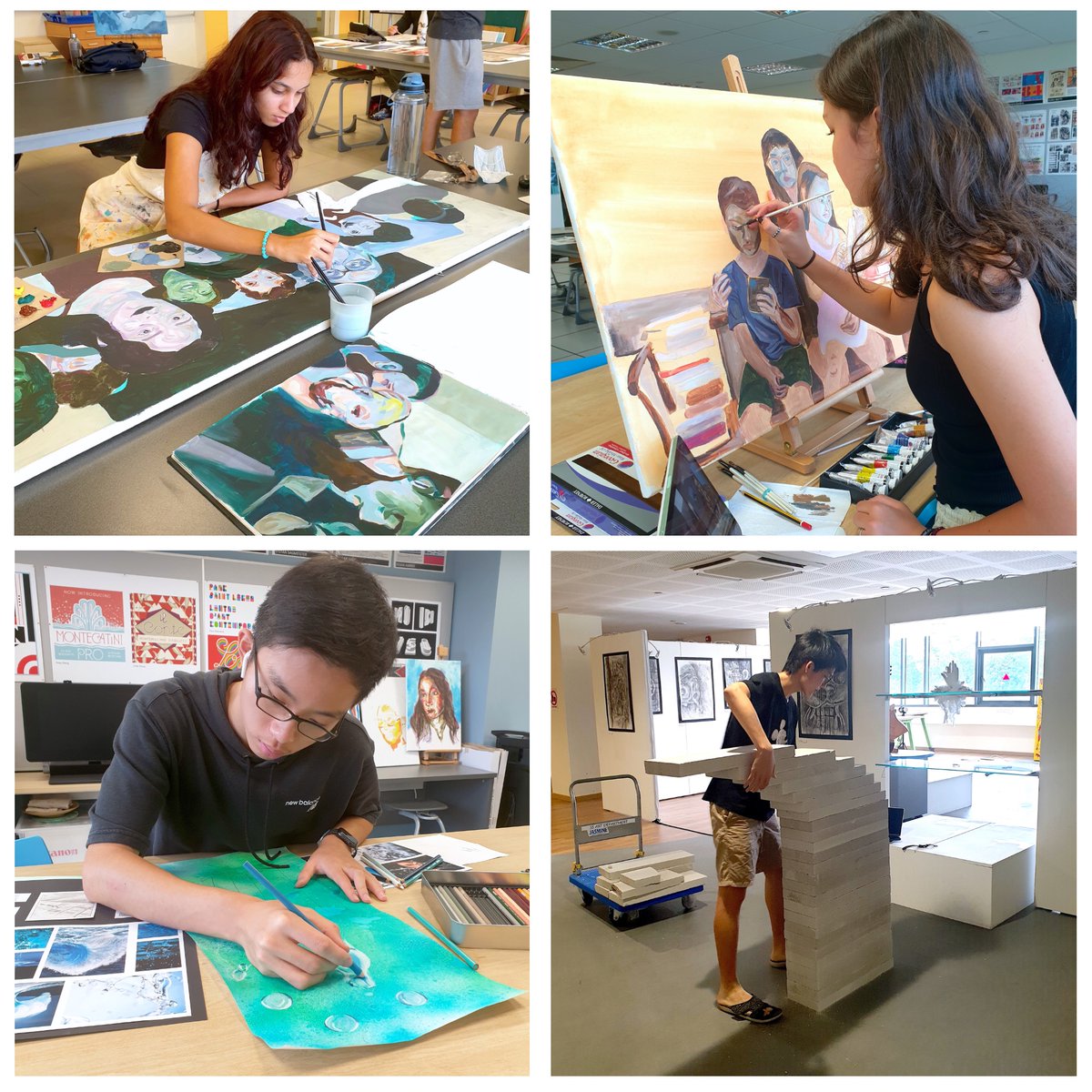 CasesNicola's tweet photo. Great turnout for our Saturday Session in the art department this weekend – studios full of GCSE and IB students generating a fantastic studio atmosphere!  

#designmakecreate #dcsg #dcsgart #dulwichdifference #gcseart #ibvisualart #artdepartment 
#moreartnotless https://t.co/RcgHpm3Tso