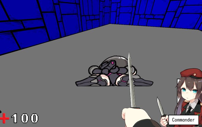 なるほど。人形を手に入れると銃が増えるっていうシステム。落ちてるこれはヴェスピドの死体。

ヌルヌル動くウルフェンシュタイン風のやつね。 