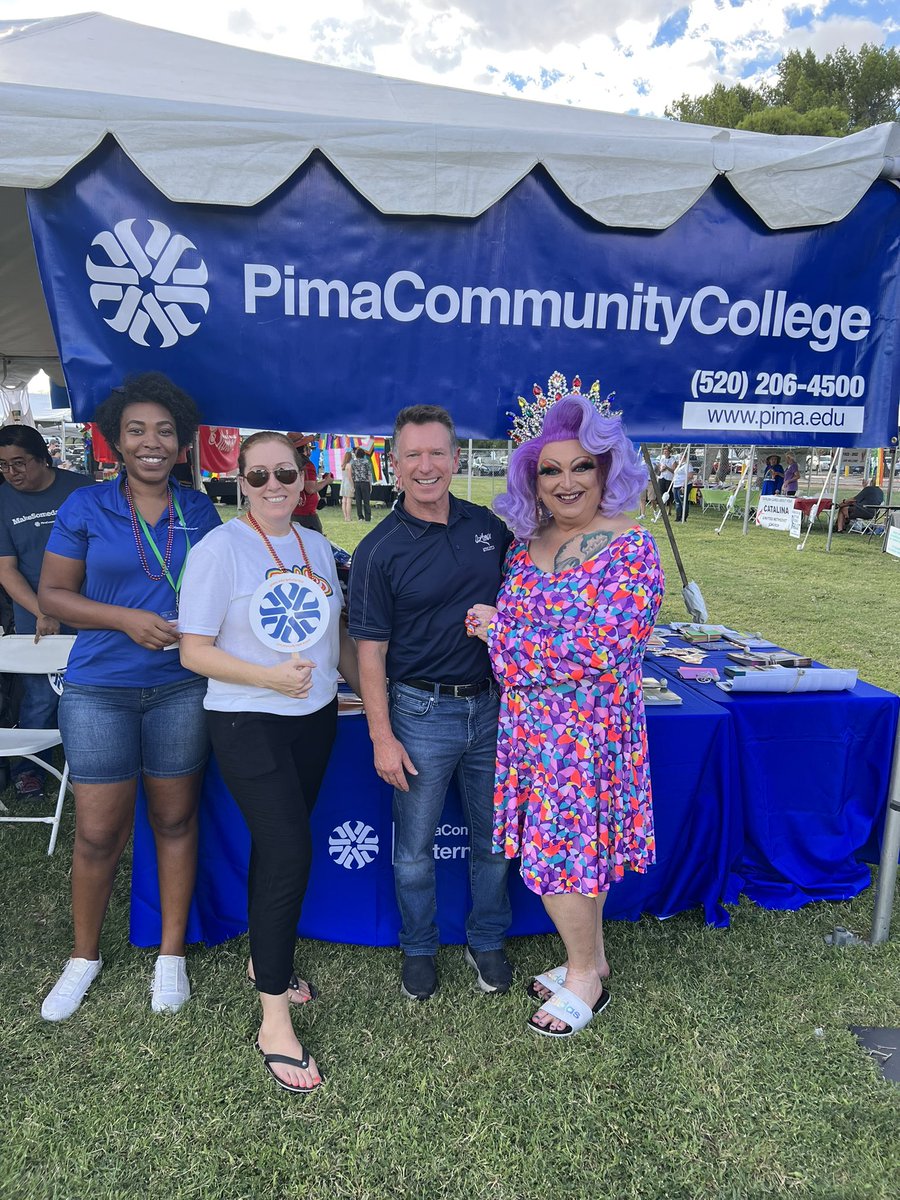 ddore5's tweet photo. Happy Tucson Pride from PCC! Thank you to all our PCC Students and Employees who came to show our support for and solidarity with our LGBTQ Community.@PCCPD @pimatweets @pimastudentlife @cat_ripley @LeeLambert3 @IanRRoark @markie3941 @duran_cerda https://t.co/QjgHutSXZY