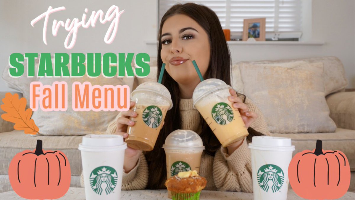 SophiaGraceFan's tweet photo. We want to try them all 😍🍂🧋Check out @SophiaGrace trying @Starbucks 🍂Fall Menu🍂 right here https://t.co/LIxlaucjWw @StarbucksUK @StarbucksCanada @StarbucksNews #TrendingNowSatNite https://t.co/VLofMuo4x2