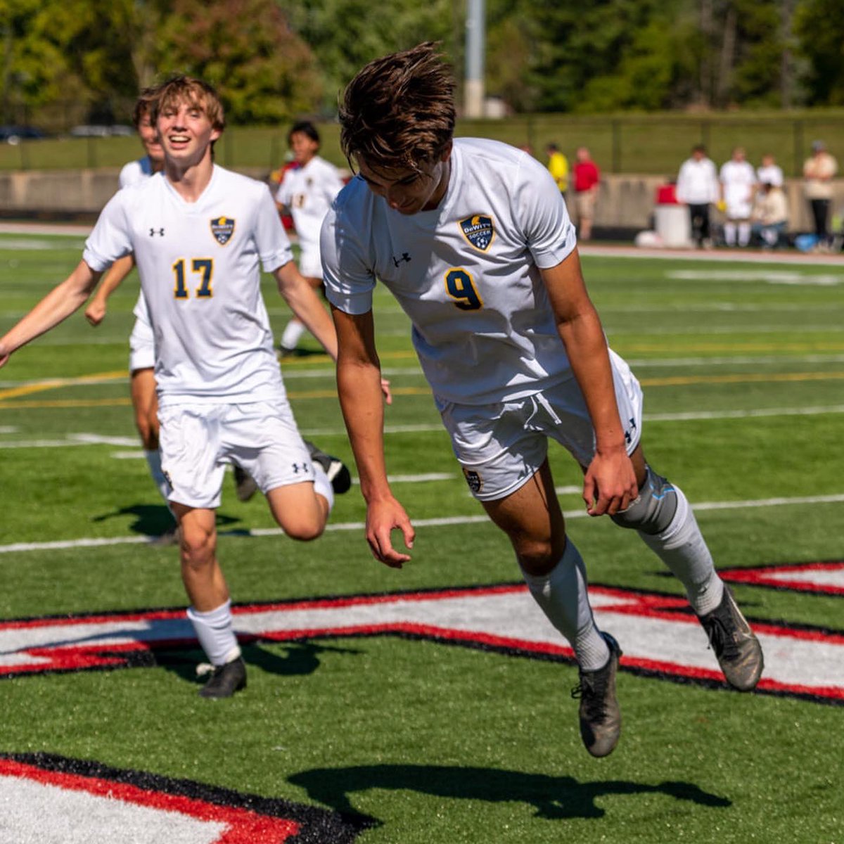 Level at halftime, DeWitt reeled of three consecutive goals in the second half to win 3-0 today against Coldwater. Lucas Perez scored a goal and added an assist while Caiden McDonald &amp; Brayden Powers also scored. The Panthers improve to 11-2-2 on the season.
#DeWittSoccer