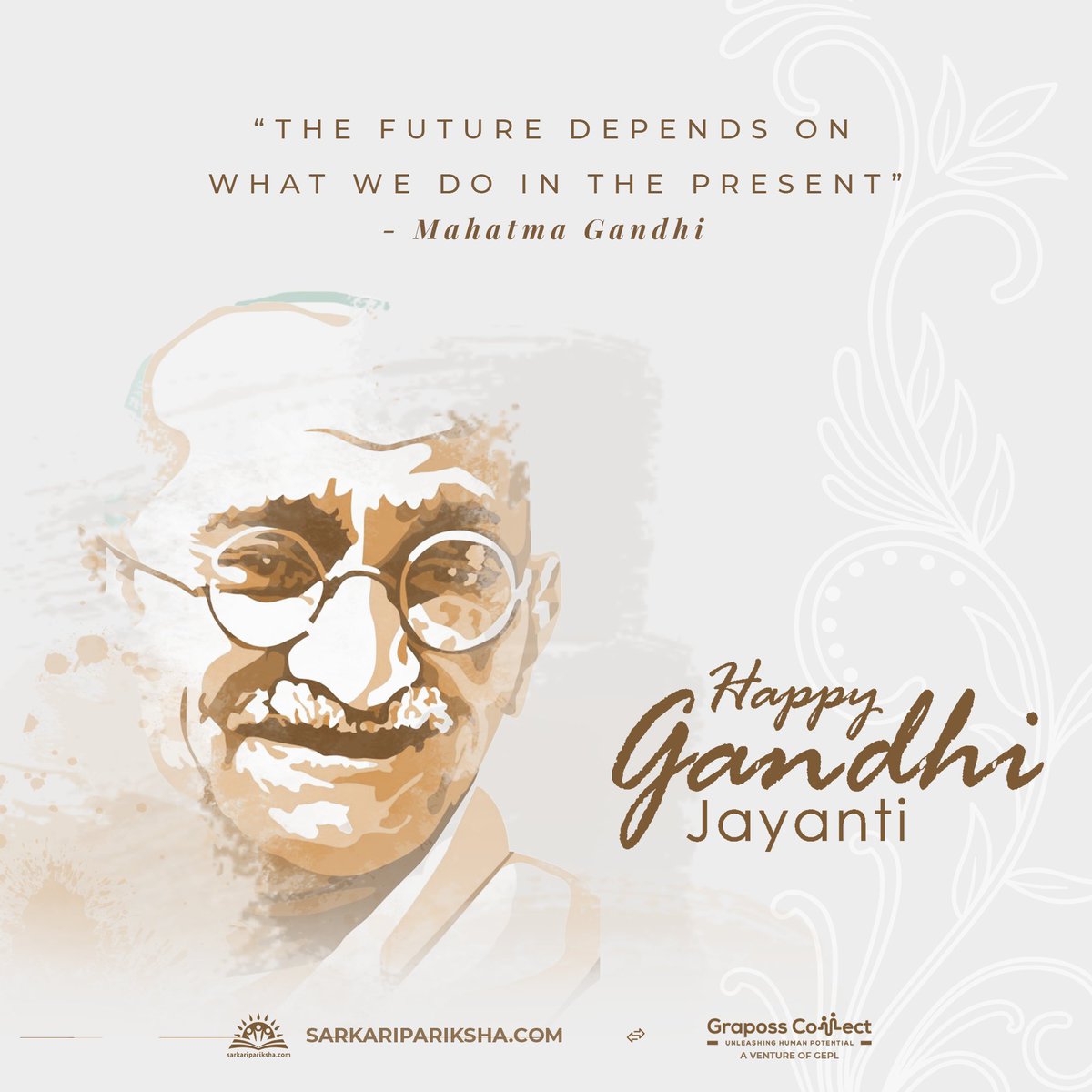 GrapossConnect's tweet photo. Every year on 2 October, Gandhi Jayanti is observed to commemorate the birth anniversary of Mahatma Gandhi, also known as the ‘Father of the Nation’. 
@ParikshaSarkari @meri_website @ShineOlympiad  

#gandhijayanthi2022 #GandhiJayanti #fatherofnation #Bapu #2ndOctober https://t.co/WdDSKcRO2g
