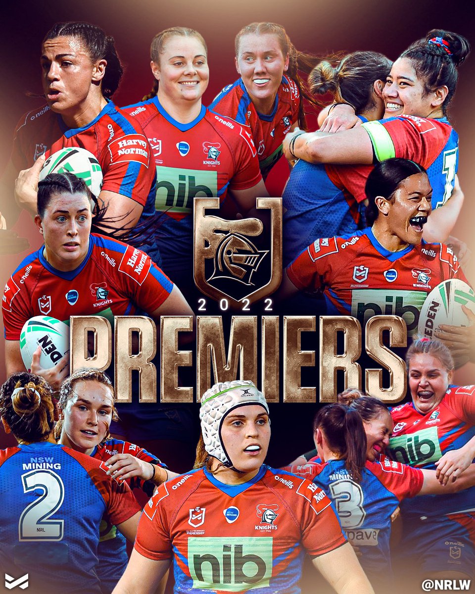 #NRLW 2022 PREMIERS <a href="/NRLKnights/">Newcastle Knights</a> 🔴 🔵 🔴