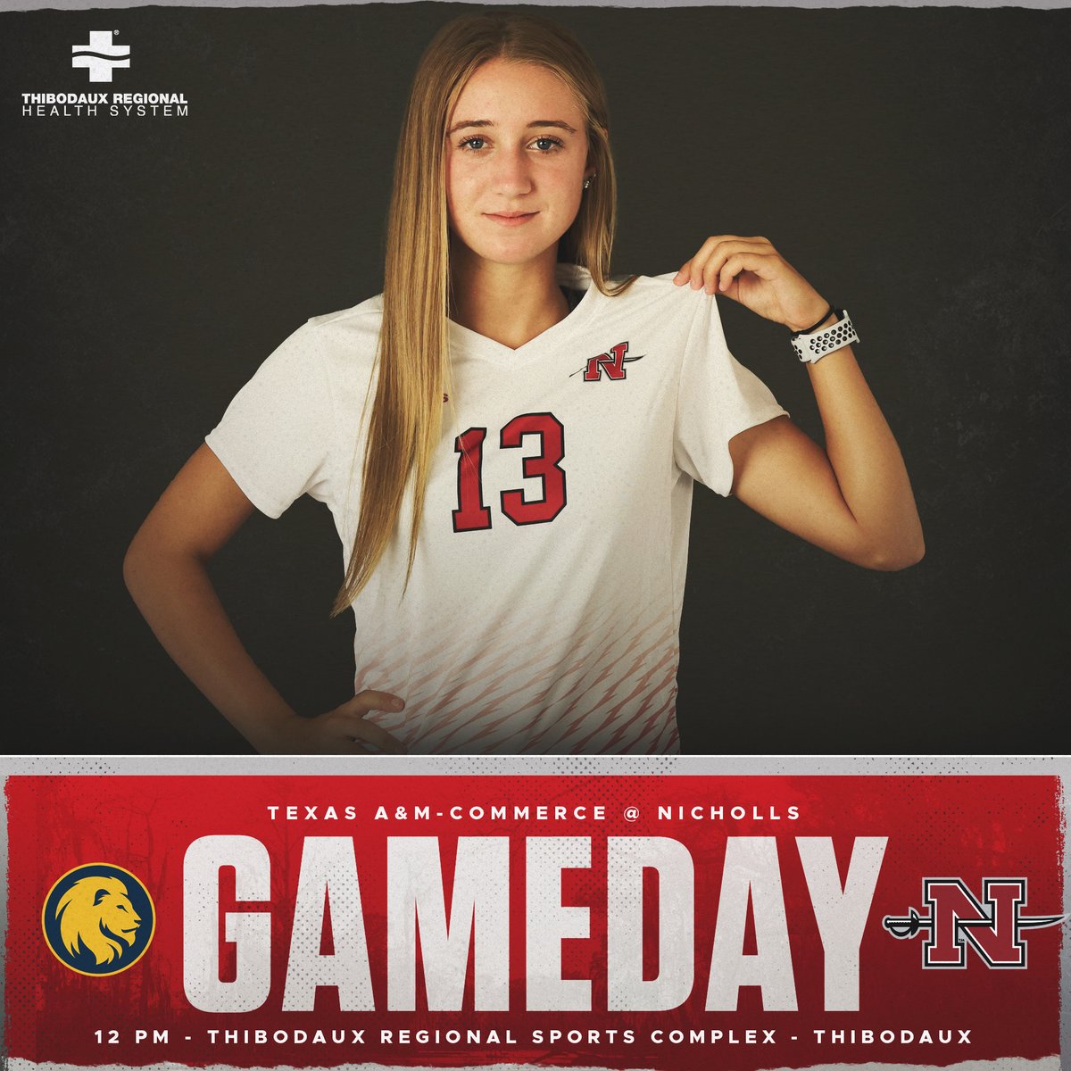 BACK AT HOME!

🆚 Texas A&amp;M-Commerce
⏰ 12 PM
📍 <a href="/thibodauxreg/">Thibodaux Regional</a> Sports Complex

📊bit.ly/2QBw9ge