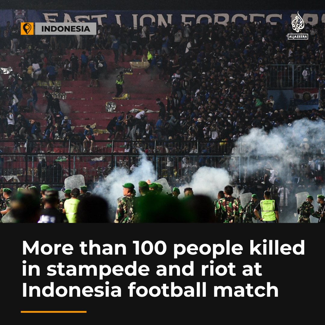 sagahtvlive on Twitter "RT AJEnglish Indonesia police fire tear gas