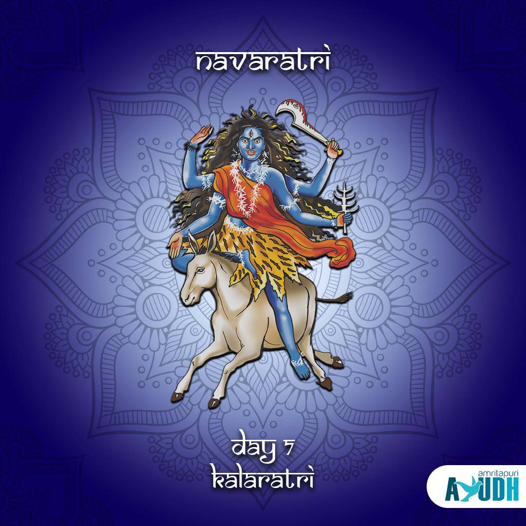 AyudhAmritapuri's tweet photo. Day 7 of 9 - Kalaratri - Goddess of Auspiciousness and Courage
Kalaratri is considered the fiercest form of Mother Goddess, her appearance itself invoking fear. It is believed that she makes her devotees fearless.
#ayudhamritapuri #navratri2022 #navasandhya #day7 #devikalaratri https://t.co/P5bgPBnBgU