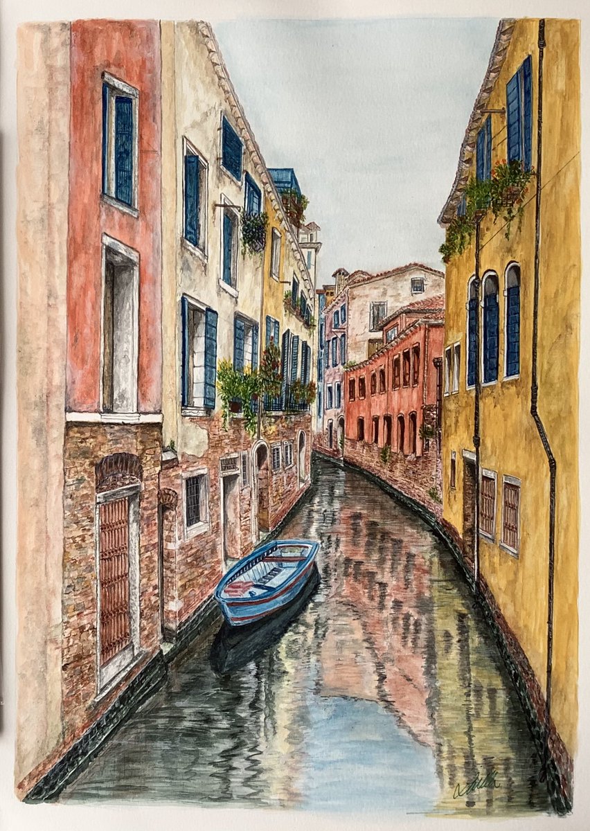 LorraineWillis1's tweet photo. Limited edition #watercolorpainting of #Venice £30 each incUKPost when mounted will fit frame 20”x16” https://t.co/NrvEbH93Fb #hardmade #gift #ArtistOnTwitter #Italy https://t.co/mrcVfAfIQy