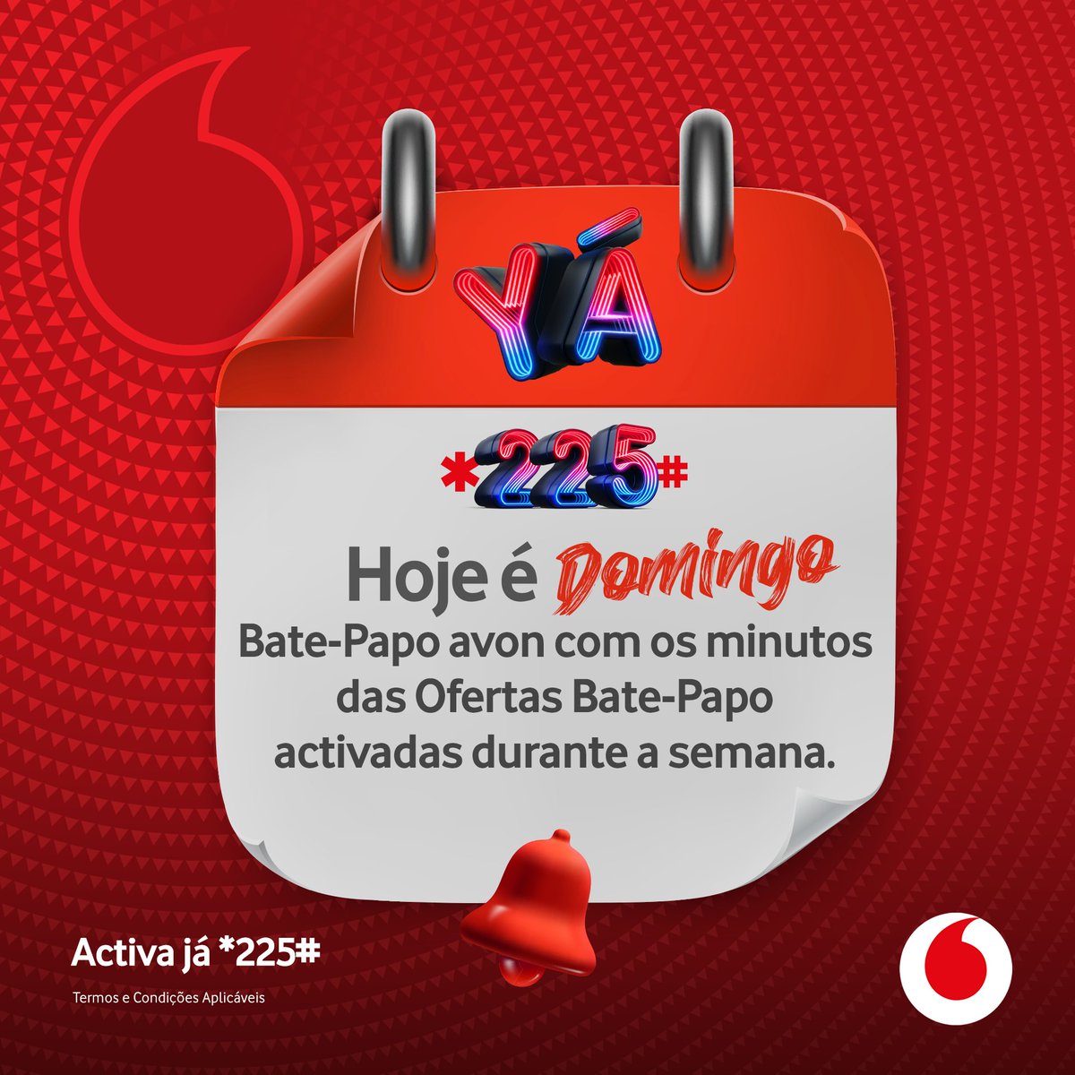VodacomMz's tweet photo. #OfertasBatePapo
#DomingosAvon
Sabias que hoje podes falar de borla?
Se activaste a oferta de Bate-Papo no *225# , entre segunda a sábado, hoje podes falar sem custos, na quantidade dos minutos activados.
Bate-Papo Como Quiseres, Avon
#YA225 #ComoQuiseres https://t.co/ZArJBp6dlC